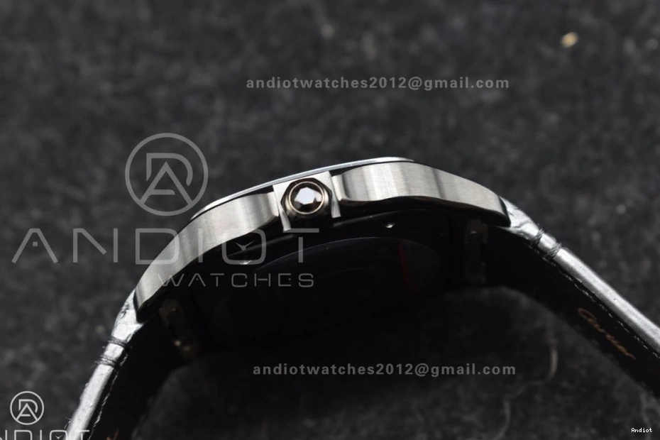 Santos Best BVF Black Dial de on 40mm MIYOTA Cartier Edition Leather 9015 PVD Strap Black 1:1 0110